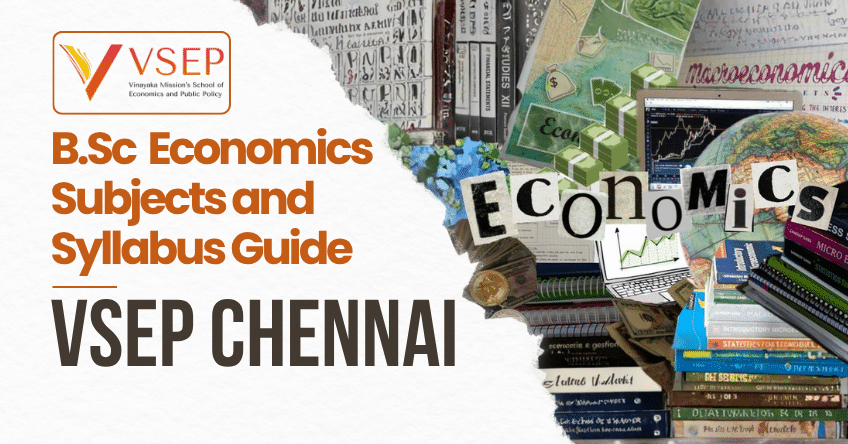 BSc Economics subjects and syllabus breakdown chart at VSEP Chennai